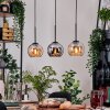 Koyoto Hanglamp, Kogellampje, Hanglamp Natuurlijke kleuren, Zwart, 3-lichts