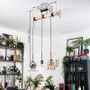 Koyoto Hanglamp, Kogellampje, Hanglamp Natuurlijke kleuren, Zwart, 3-lichts