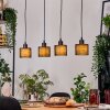 Bassagoda Hanglamp, Hanglamp Natuurlijke kleuren, Zwart, 4-lichts