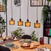 Bassagoda Hanglamp, Hanglamp Natuurlijke kleuren, Zwart, 4-lichts