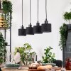 Bassagoda Hanglamp, Hanglamp Natuurlijke kleuren, Zwart, 4-lichts