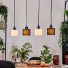 Bassagoda Hanglamp, Hanglamp Natuurlijke kleuren, Zwart, 4-lichts