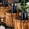 Cando Hanglamp, Hanglamp Natuurlijke kleuren, Zwart, 4-lichts