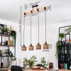 Cando Hanglamp, Hanglamp Natuurlijke kleuren, Zwart, 4-lichts
