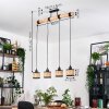 Ramila Hanglamp, Hanglamp Natuurlijke kleuren, Zwart, 4-lichts