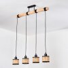 Ramila Hanglamp, Hanglamp Natuurlijke kleuren, Zwart, 4-lichts