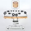 Barcos Hanglamp, Hanglamp Natuurlijke kleuren, Zwart, 4-lichts