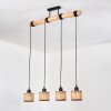 Barcos Hanglamp, Hanglamp Natuurlijke kleuren, Zwart, 4-lichts