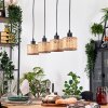 Barcos Hanglamp, Hanglamp Natuurlijke kleuren, Zwart, 4-lichts