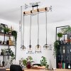 Koyoto Hanglamp, Kogellampje, Hanglamp Natuurlijke kleuren, Zwart, 4-lichts