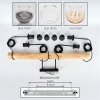 Koyoto Hanglamp, Kogellampje, Hanglamp Natuurlijke kleuren, Zwart, 4-lichts