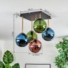 Gastor Plafondlamp, Kogellampje Goud, Zwart, 5-lichts