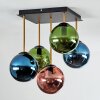 Gastor Plafondlamp, Kogellampje Goud, Zwart, 5-lichts
