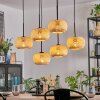 Bauro Hanglamp, Hanglamp Natuurlijke kleuren, 6-lichts