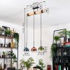 Koyoto Hanglamp, Kogellampje, Hanglamp Natuurlijke kleuren, Zwart, 3-lichts