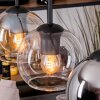 Koyoto Hanglamp, Kogellampje, Hanglamp Natuurlijke kleuren, Zwart, 4-lichts