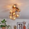 Ripoll Plafondlamp, Kogellampje Goud, Zwart, 8-lichts