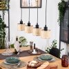Sabadim Hanglamp, Hanglamp Natuurlijke kleuren, Zwart, 4-lichts