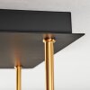 Koyoto Plafondlamp, Kogellampje Goud, Zwart, 5-lichts