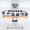 Koyoto Hanglamp, Kogellampje, Hanglamp Natuurlijke kleuren, Zwart, 4-lichts