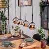 Koyoto Hanglamp, Kogellampje, Hanglamp Natuurlijke kleuren, Zwart, 4-lichts