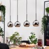 Koyoto Hanglamp, Kogellampje, Hanglamp Natuurlijke kleuren, Zwart, 4-lichts
