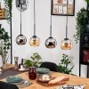 Koyoto Hanglamp, Kogellampje, Hanglamp Natuurlijke kleuren, Zwart, 4-lichts