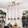 Koyoto Hanglamp, Kogellampje, Hanglamp Natuurlijke kleuren, Zwart, 4-lichts