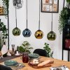 Koyoto Hanglamp, Kogellampje, Hanglamp Natuurlijke kleuren, Zwart, 4-lichts