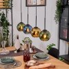 Koyoto Hanglamp, Kogellampje, Hanglamp Natuurlijke kleuren, Zwart, 4-lichts
