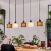 Bassagoda Hanglamp, Hanglamp Natuurlijke kleuren, Zwart, 5-lichts