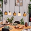 Bassagoda Hanglamp, Hanglamp Natuurlijke kleuren, Zwart, 5-lichts