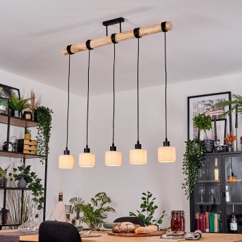 Bassagoda Hanglamp, Hanglamp Natuurlijke kleuren, Zwart, 5-lichts Bassagoda Hanglamp, Hanglamp Natuurlijke kleuren, Zwart, 5-lichts