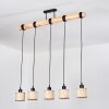 Sabadim Hanglamp, Hanglamp Natuurlijke kleuren, Zwart, 5-lichts