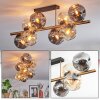 Ripoll Plafondlamp, Kogellampje Goud, Zwart, 8-lichts