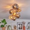 Ripoll Plafondlamp, Kogellampje Goud, Zwart, 8-lichts