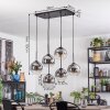 Koyoto Hanglamp, Kogellampje, Hanglamp Duidelijk, Rookkleurig, 6-lichts