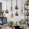 Ripoll Hanglamp, Kogellampje, Hanglamp Amber, Rookkleurig, 6-lichts