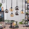 Ripoll Hanglamp, Kogellampje, Hanglamp Amber, Rookkleurig, 6-lichts