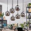 Ripoll Hanglamp, Kogellampje, Hanglamp Chroom, Rookkleurig, 6-lichts