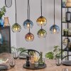 Koyoto Hanglamp, Kogellampje, Hanglamp Blauw, Goud, Groen, Duidelijk, Koperkleurig, 6-lichts