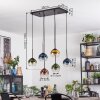 Koyoto Hanglamp, Kogellampje, Hanglamp Blauw, Goud, Groen, Duidelijk, Koperkleurig, 6-lichts