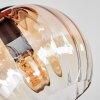 Koyoto Plafondlamp, Kogellampje 30 cm Amber, Duidelijk, 3-lichts