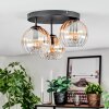 Koyoto Plafondlamp, Kogellampje 30 cm Amber, Duidelijk, 3-lichts