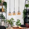 Koyoto Hanglamp, Kogellampje, Hanglamp Natuurlijke kleuren, Zwart, 3-lichts