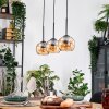 Koyoto Hanglamp, Kogellampje, Hanglamp Natuurlijke kleuren, Zwart, 3-lichts