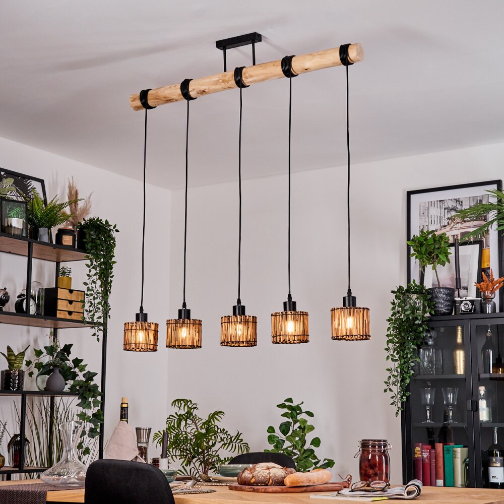 Cando Hanglamp, Hanglamp Natuurlijke kleuren, Zwart, 5-lichts main product photo