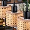 Barcos Hanglamp, Hanglamp Natuurlijke kleuren, Zwart, 5-lichts