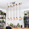 Bongal Hanglamp, Hanglamp Natuurlijke kleuren, Zwart, 5-lichts