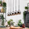Koyoto Hanglamp, Kogellampje, Hanglamp Natuurlijke kleuren, Zwart, 5-lichts